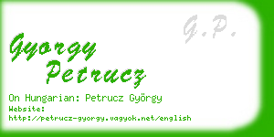 gyorgy petrucz business card