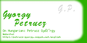 gyorgy petrucz business card